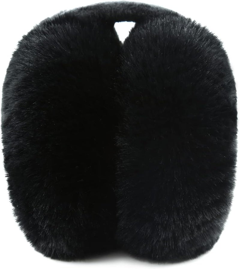 FSTEOE Women Winter Ear Muffs Foldable Girl Ear Warmer Fashion Furry Earmuff Soft Ear Cover Cold Weather - Image 1